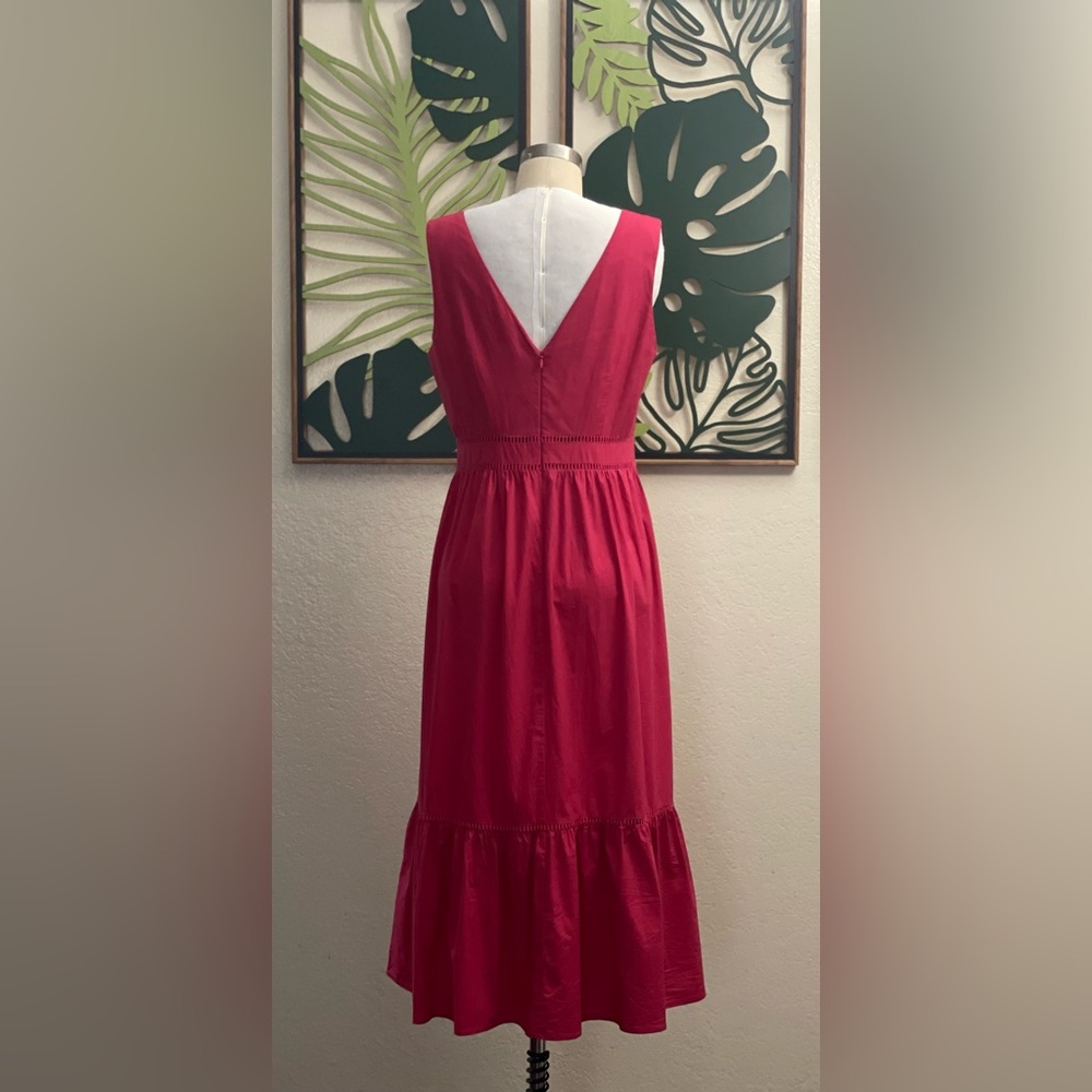 Oasis Structured Midi Dress in Bright Pink - Picture 4 of 6